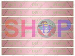 Sublimation Ribbon Template Illustrator