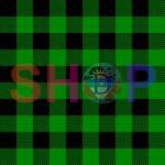 Plaid Black Green Buffalo