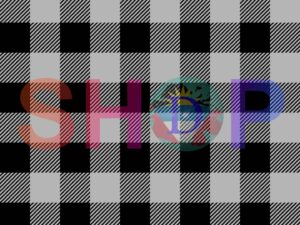 Plaid Black Grey Buffalo