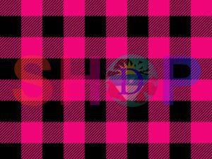 Plaid Black Hot Pink Buffalo