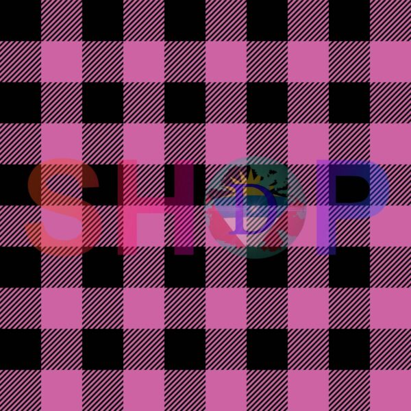 Plaid Black Mega Magenta Buffalo