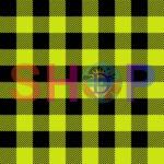 Plaid Black Neon Green Buffalo