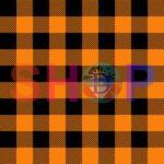 Plaid Black Orange Buffalo