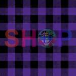 Plaid Black Purple Buffalo