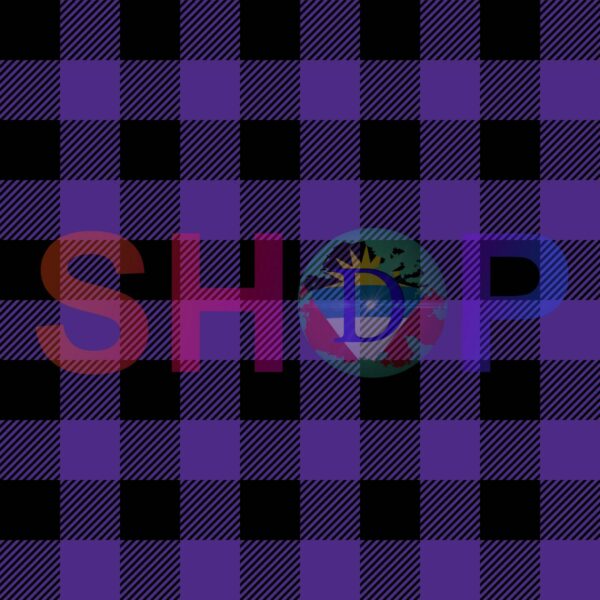 Plaid Black Purple Buffalo