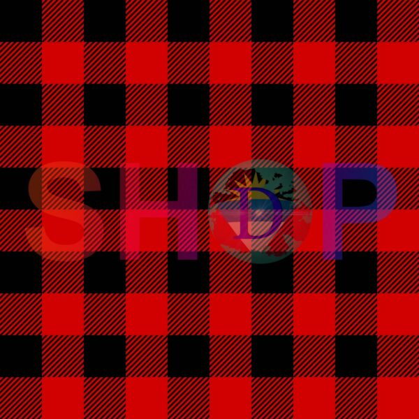Plaid Black Red Buffalo
