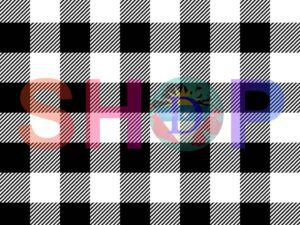 Plaid Black White Buffalo