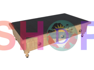 3D Center Table With Drawers