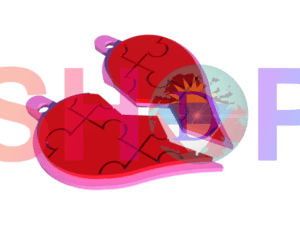Heart Puzzle Split Keyring
