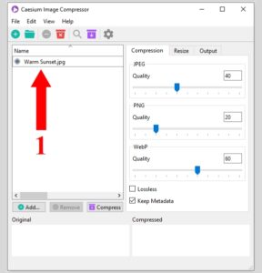 Caesium To Compress Images 1