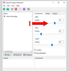 Caesium To Compress Images 2