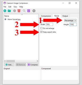 Caesium To Compress Images 3