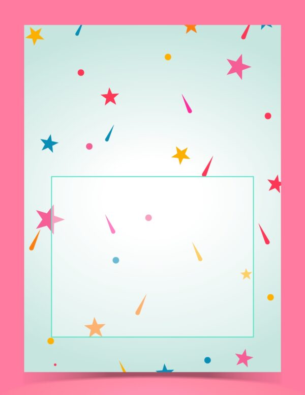 Birthday Invitation DS Template Coral