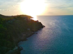 Deep Bay Aerial Sunset