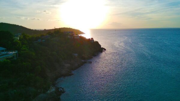 Deep Bay Aerial Sunset