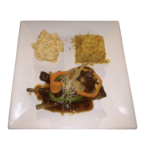 Yellow Rice Potato Salad BBQ Spareribs
