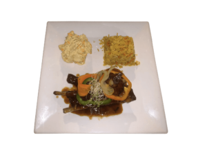 Yellow Rice Potato Salad BBQ Spareribs