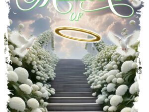 Heavenly Memorial Design in White Green 3