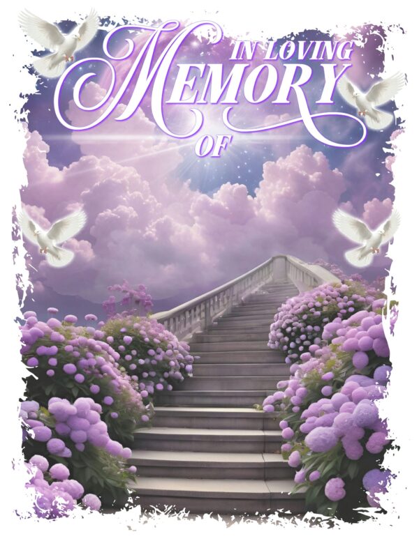 Heavenly Memorial Lilac Design Template NW