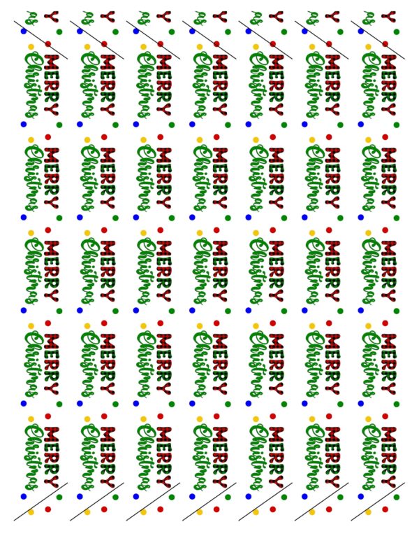 Merry Christmas Sublimation Ribbon Designs
