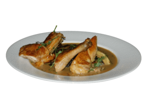 Half Roasted Chicken (Confit Potatoes & Summer Squash, Jus)